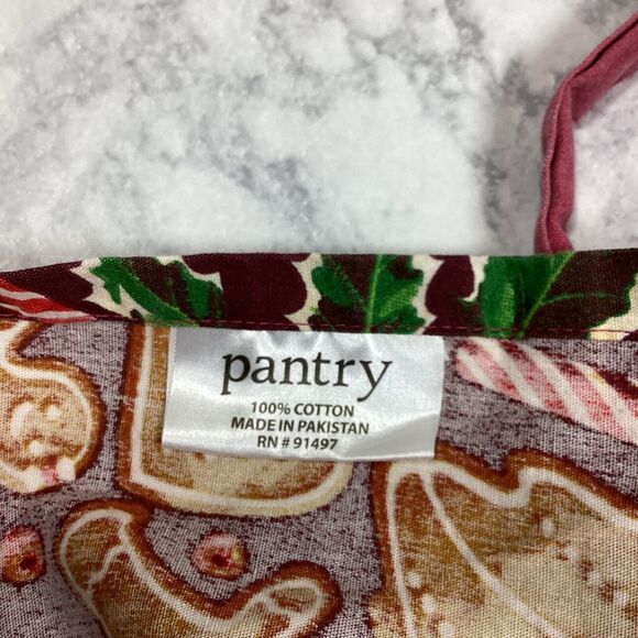 Two Christmas Calories Dont Count Apron Aprons Red Gingerbread Candy Cane Pantry - Picture 5 of 8